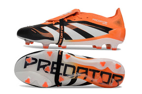 Chuteira Adidas Predator Elite FG Tongue Preta e Laranja