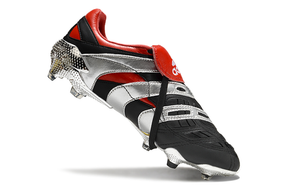Chuteira Adidas Predator Accelerator FG - Preta e Vermelha