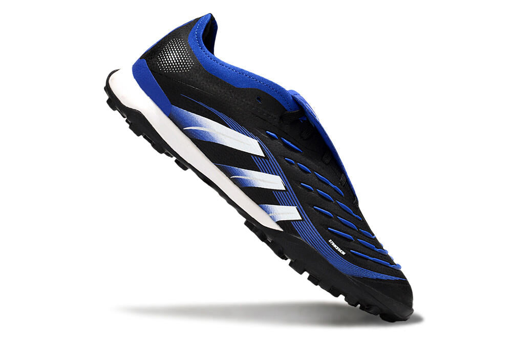 Chuteira Adidas Predator Elite Fold-Over Tongue TF - Preta, Azul e Branca