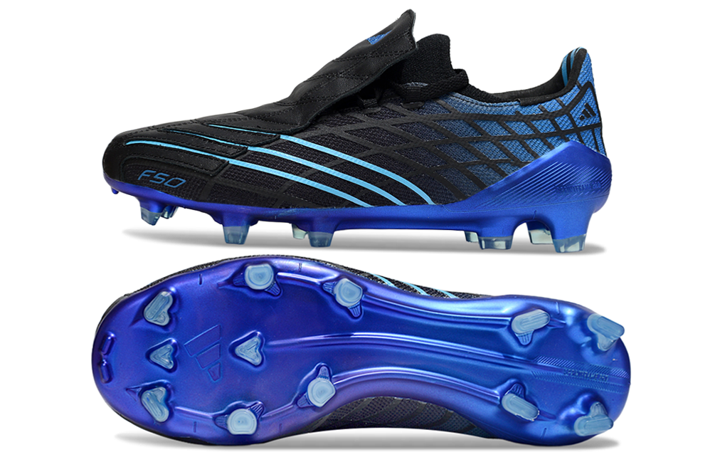 Chuteira Adidas F50 Elite FG Spider Preta e Azul