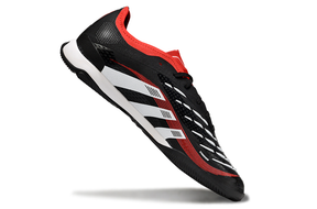 Chuteira Futsal Adidas Predator Elite Fold-Over Tongue IC - Preta, Branca e Laranja