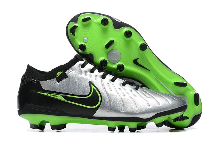 Chuteira Nike Tiempo Legend 10 FG - Verde e Prata