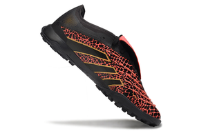 Chuteira Adidas Predator Elite Fold-Over Tongue TF - Preta, Laranja e Dourada