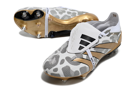 Adidas Predator Elite Fold-Over Tongue SG - Branca, Dourada e Preta