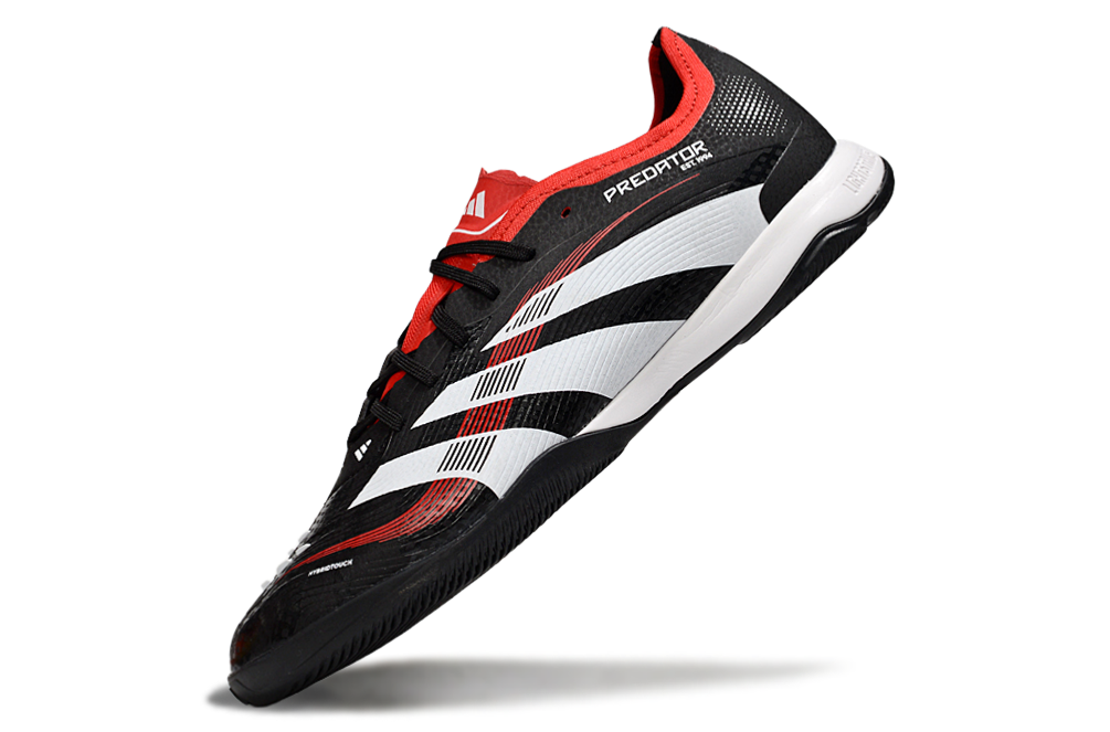 Chuteira Futsal Adidas Predator Elite Fold-Over Tongue IC - Preta, Branca e Laranja