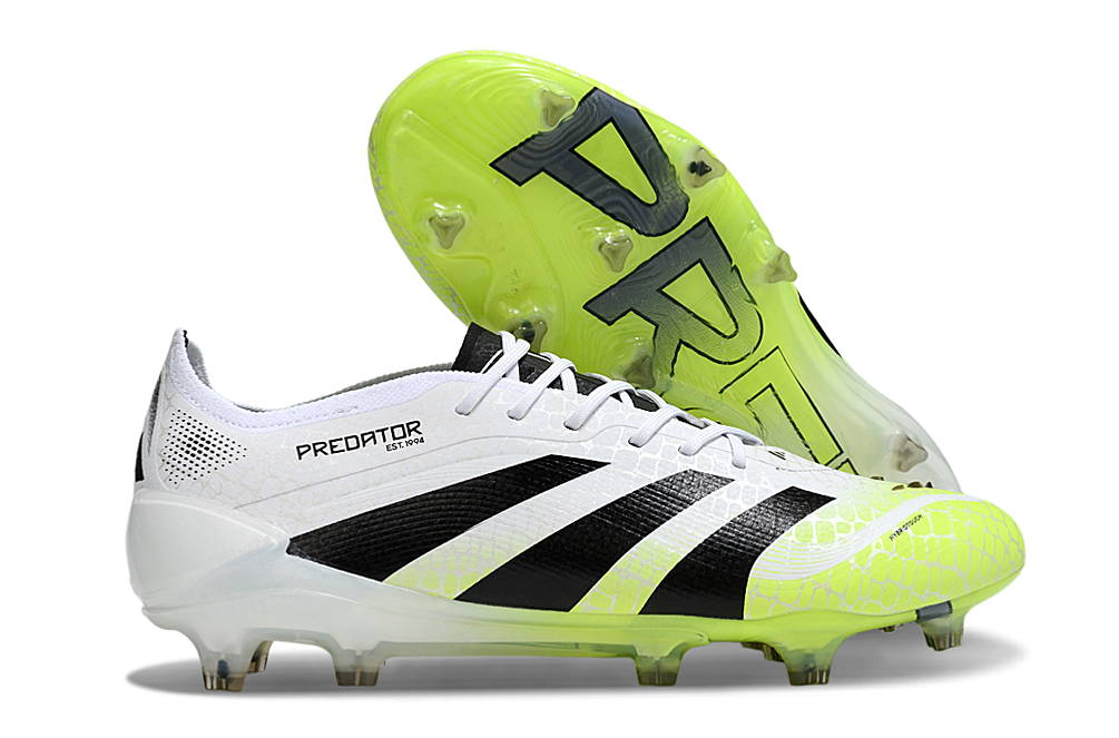 Chuteira Adidas Predator Elite FG - Branca e Amarela
