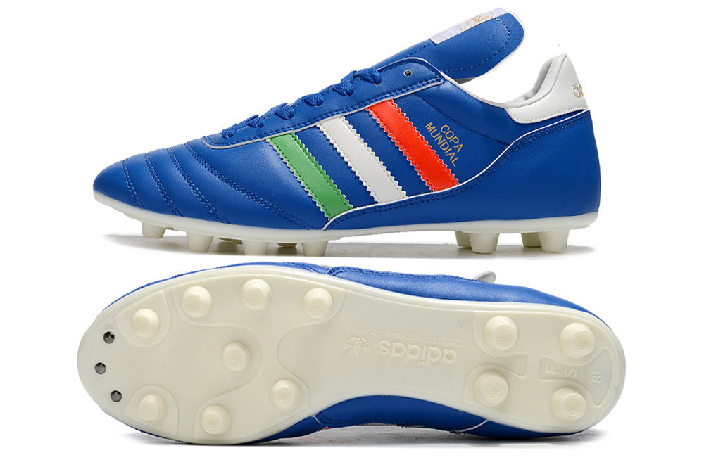 Chuteira Adidas Copa Mundial FG Azul, Vermelha e Verde