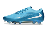 Chuteira Nike Phantom 6 Elite FG - Azul vista lateral com design aerodinâmico e cores vibrantes