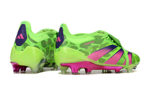 Chuteira Adidas Predator Elite Tongue FG - Verde e Rosa