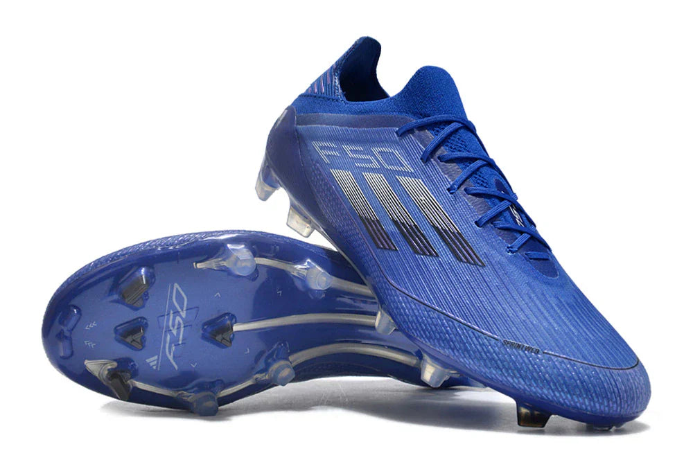 Chuteira Adidas F50 FG Azul e Preto