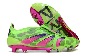 Chuteira Adidas Predator Elite Tongue FG - Verde e Rosa
