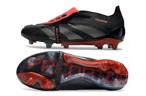 Chuteira Adidas Predator Elite Tongue FG - Preta e Vermelha