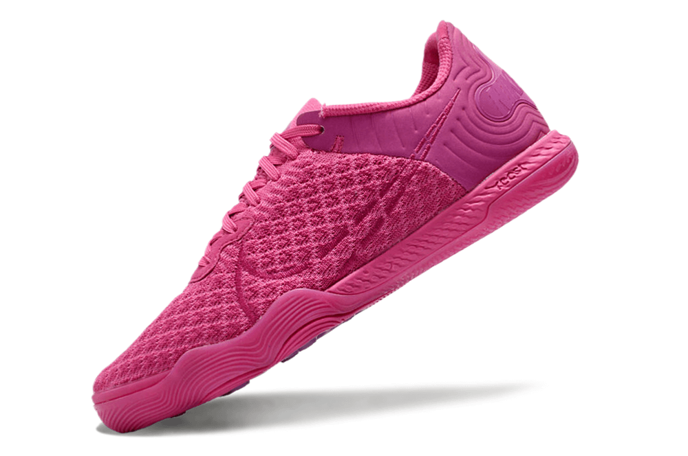 Chuteira Futsal Nike React Gato IC - Rosa, ideal para jogadores que buscam performance e estilo.