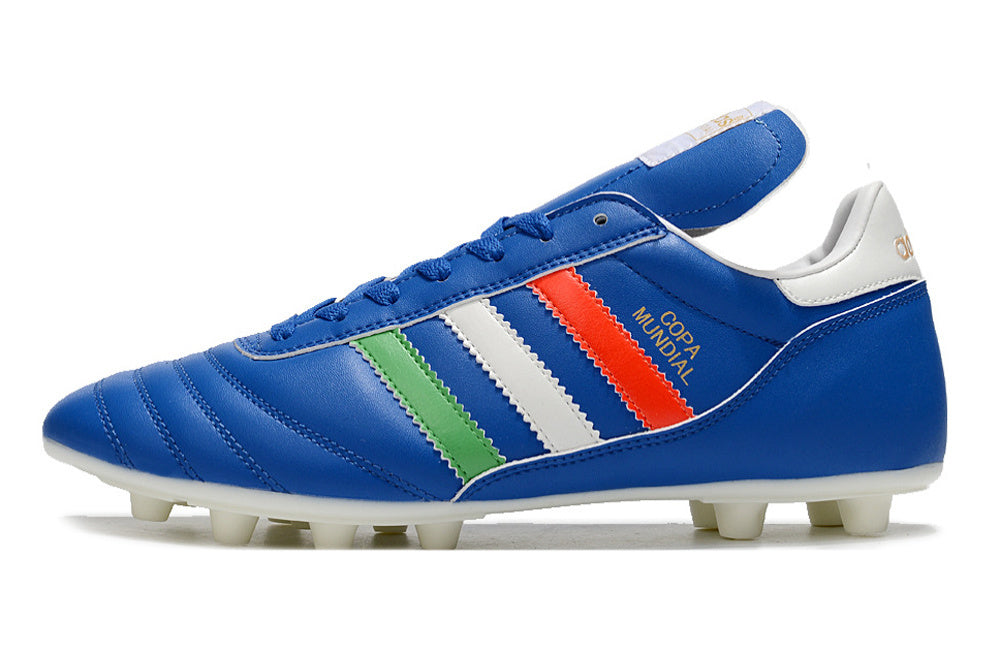 Chuteira Adidas Copa Mundial FG Azul, Vermelha e Verde