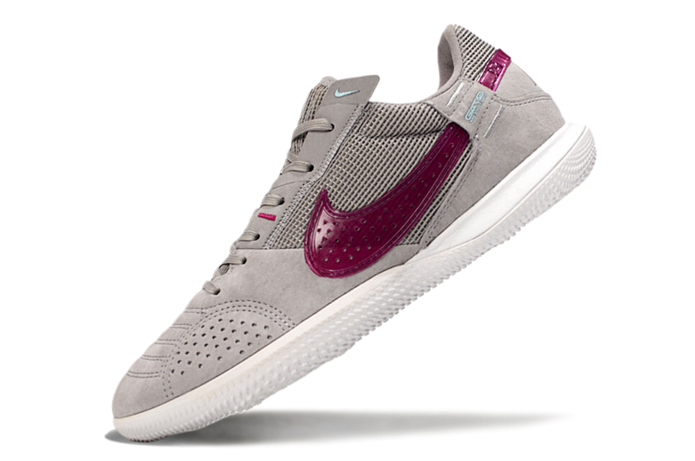 Chuteira Futsal Nike Street Gato IC - Cinza e Vinho