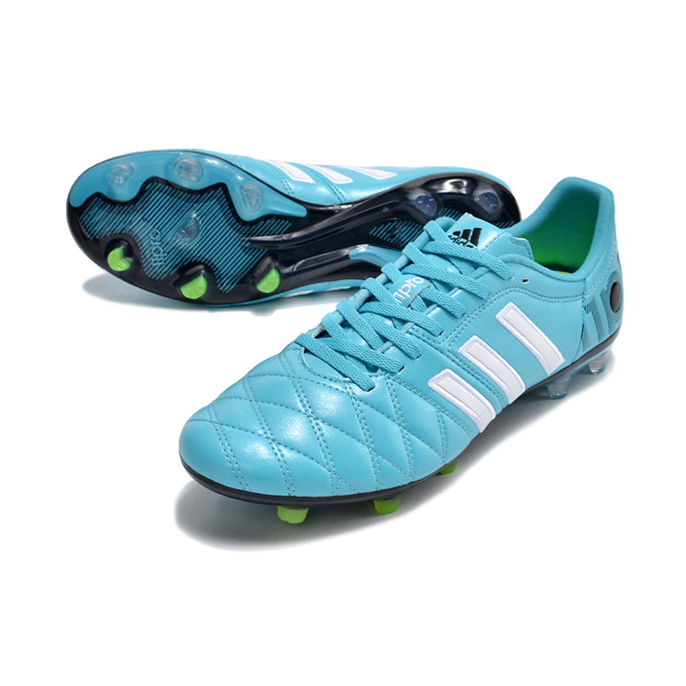 Chuteira Adidas AdiPure 11 Pro FG Azul e Branca