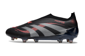 Chuteira Adidas Predator Elite FG Laceless - Preta e Vermelha