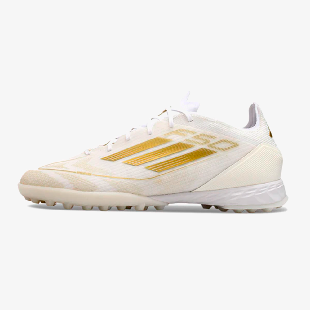 Chuteira Adidas F50.1 TF - Branca e Dourada