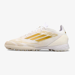 Chuteira Adidas F50.1 TF - Branca e Dourada