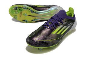 Chuteira Adidas F50 FG Roxa e Verde "Fast Reborn"