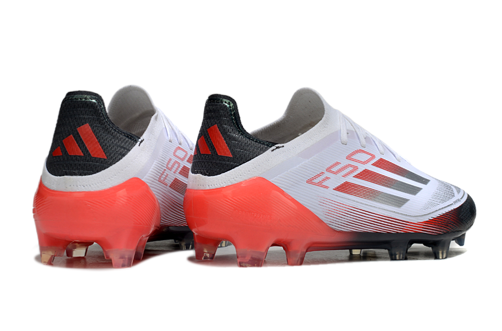 Chuteira Adidas F50 FG Elite Branca, Vermelha e Preta