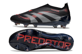 Chuteira Adidas Predator Elite FG Laceless - Preta e Vermelha
