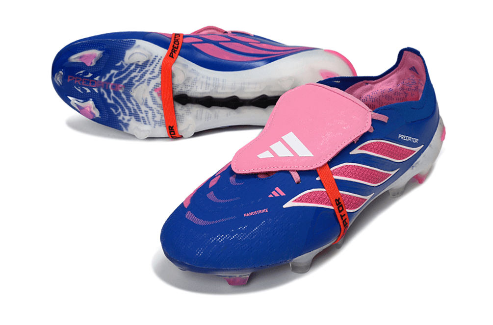Chuteira Adidas Predator Elite FG 26 - "Finishers Steel" Azul e Rosa