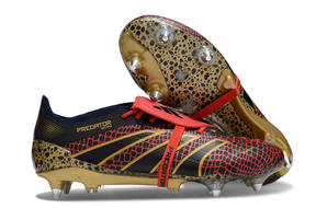 Adidas Predator Elite Fold-Over Tongue SG - Preta, Dourada e Vermelha
