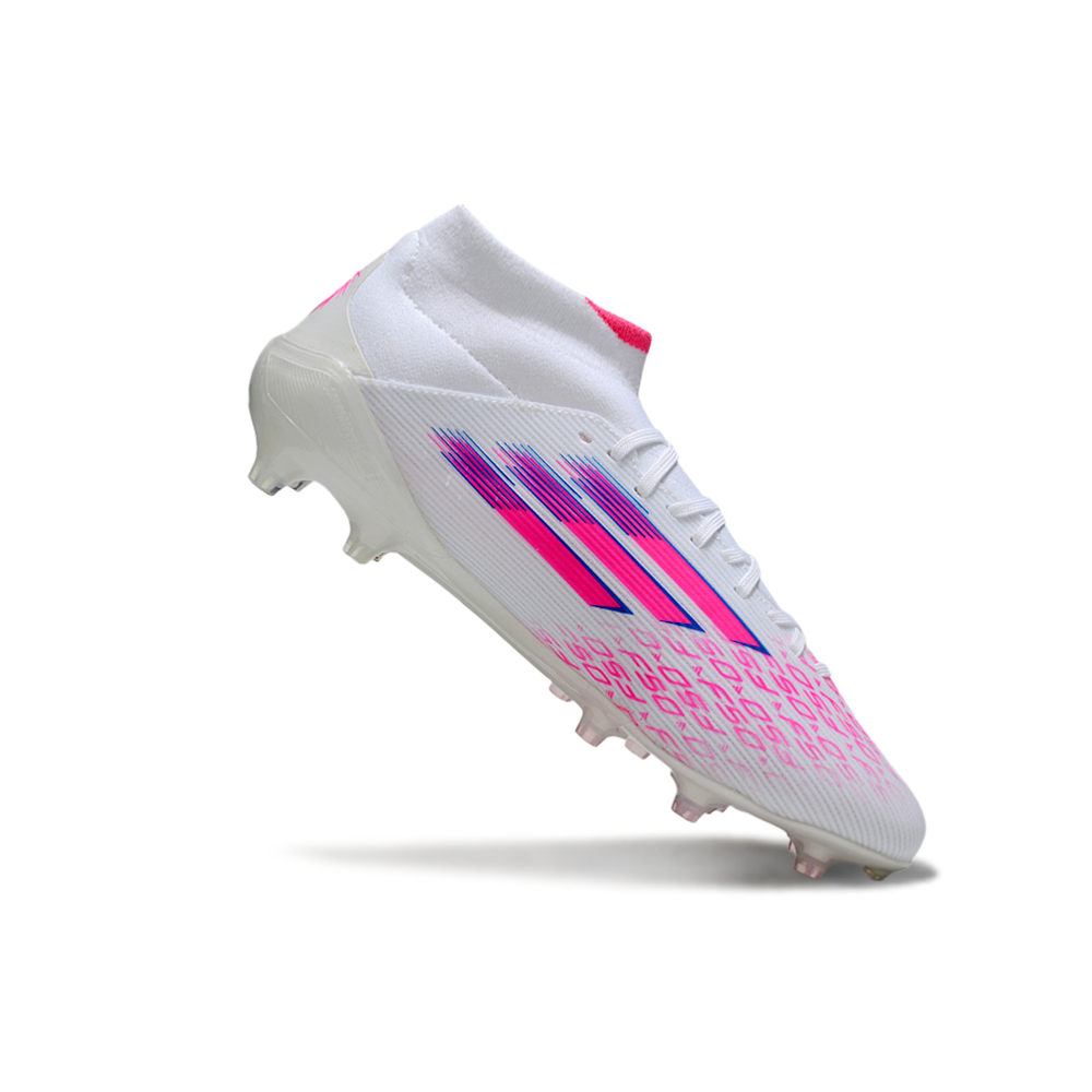Chuteira Adidas F50 FG Elite Bota - Branca e Rosa