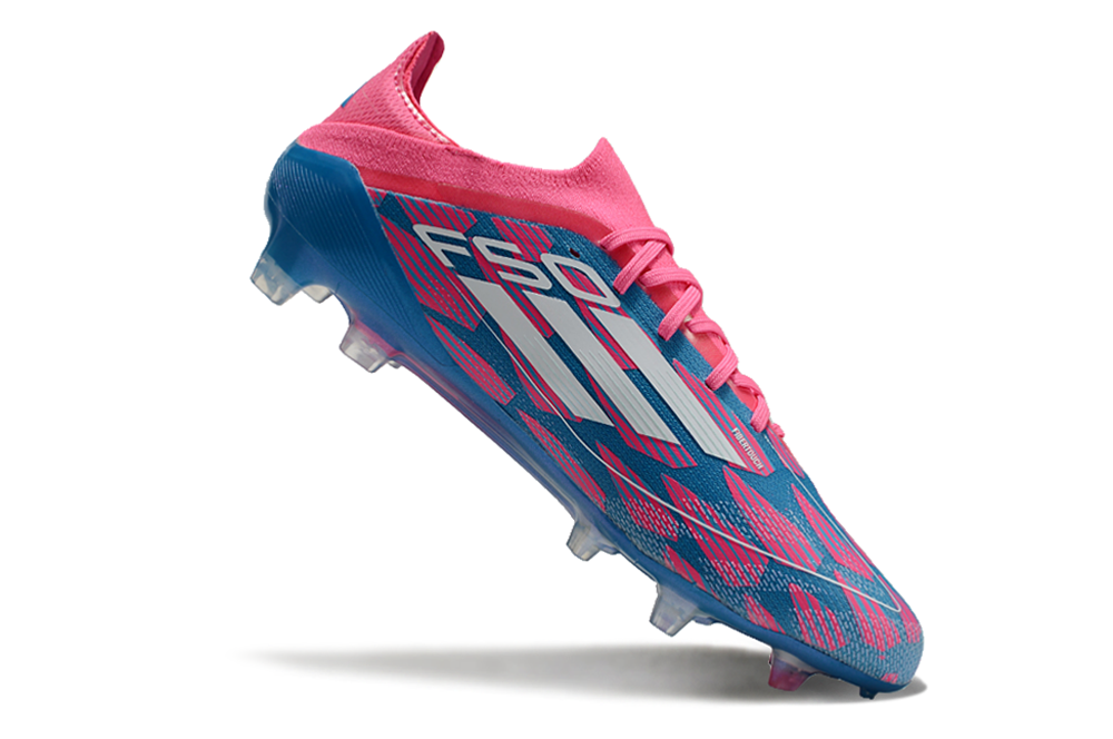 Chuteira Adidas F50 FG Elite Azul e Rosa
