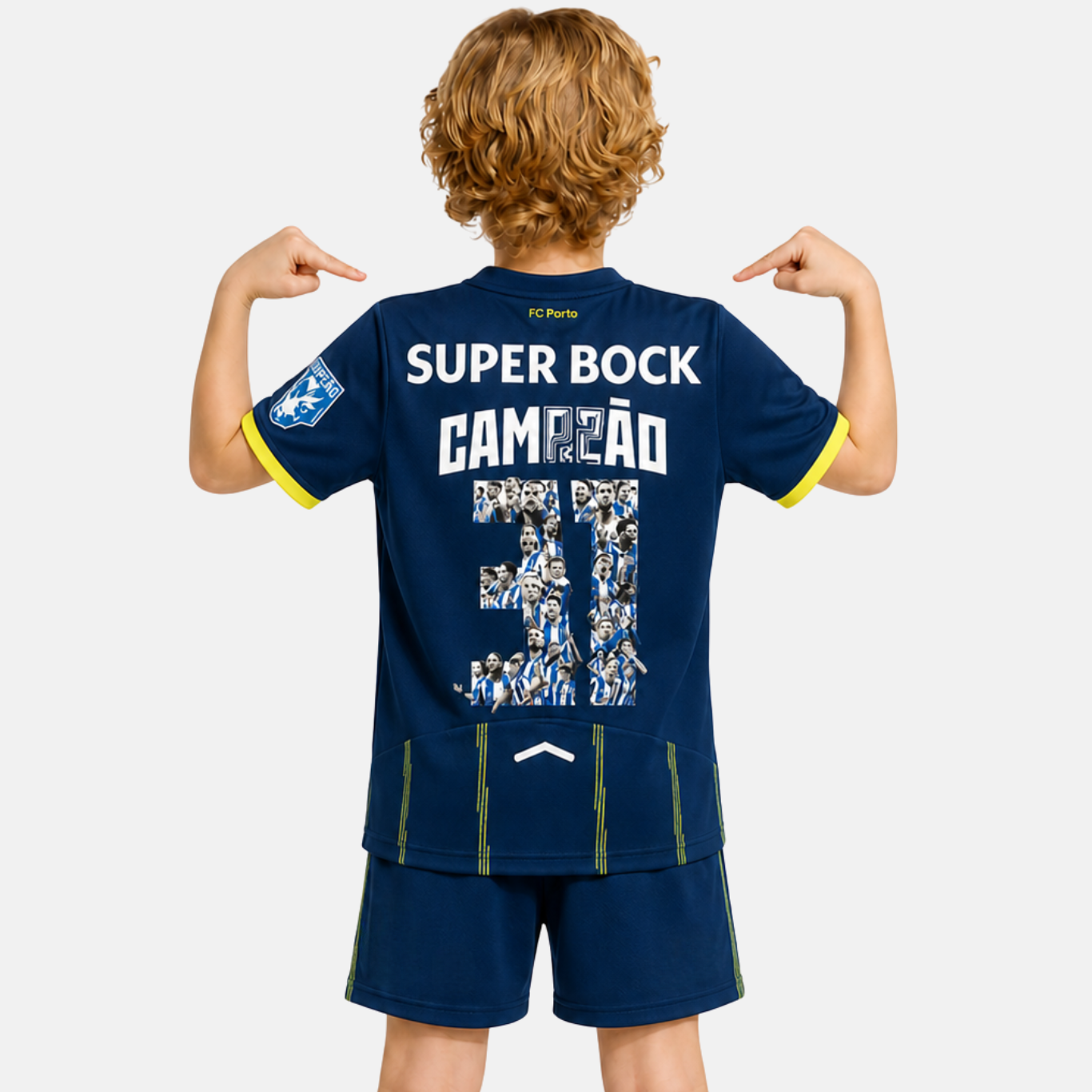 Conjunto Infantil Quarto Equipamento Campeão 31 - Dragões 25/26