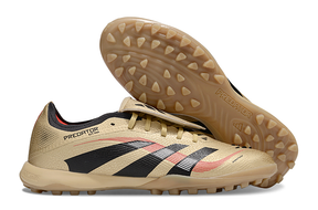 Chuteira Adidas Predator Elite Fold-Over Tongue TF - Dourada, Preta e Vermelha