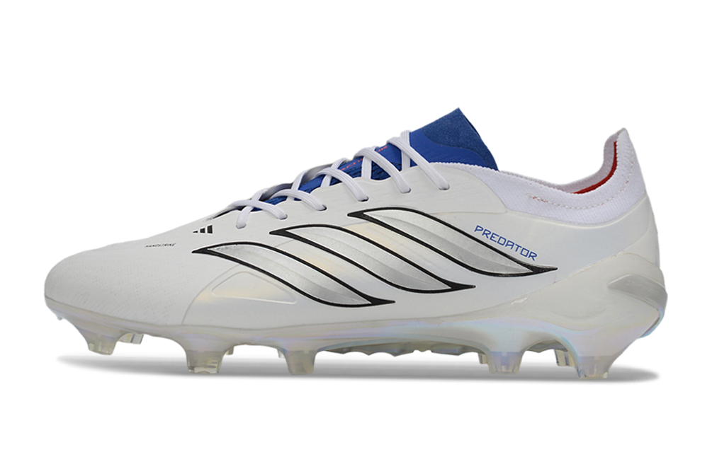 Chuteira Adidas Predator Elite FG 26 - Branca e Azul "Bellingham"