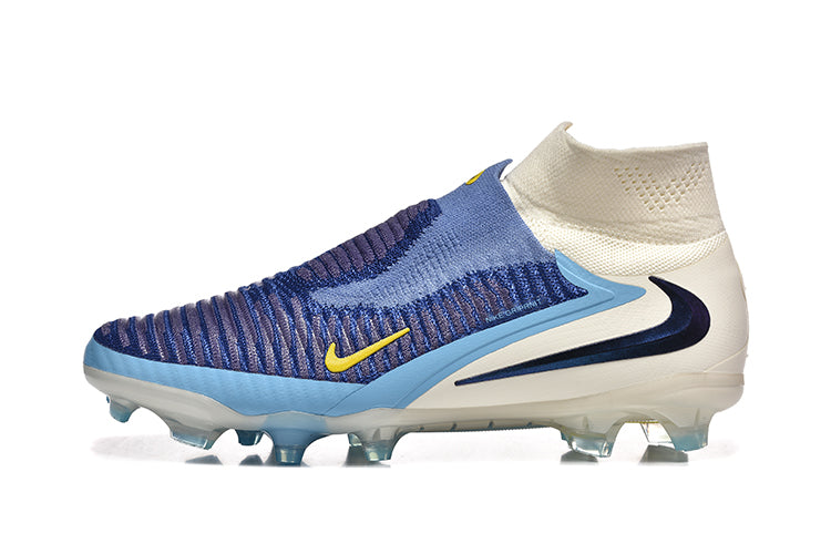 Chuteira Nike Phantom 6 Elite FG - Branca e Azul - Pack Fear Nothing