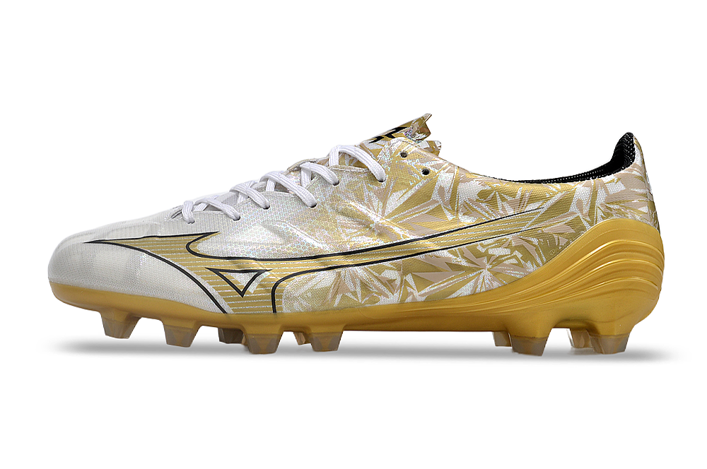 Chuteira Mizuno Alpha II FG Special Edition Golden
