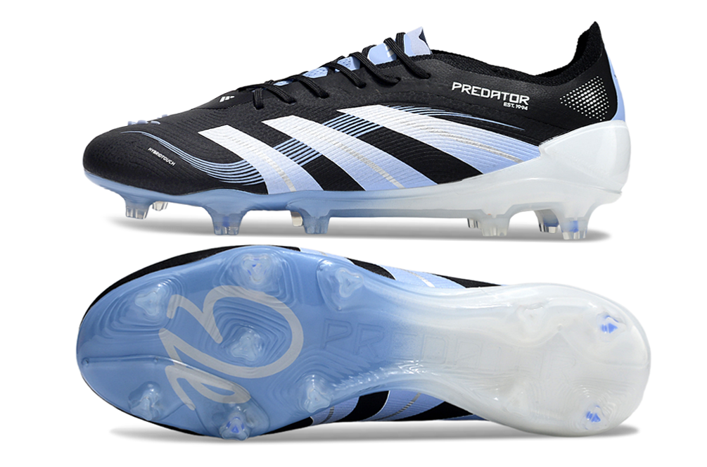 Chuteira Adidas Predator Elite FG - Preta e Azul Ed. "Bellingham"