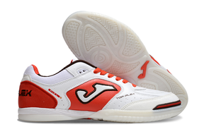 Chuteira Futsal Joma Top Flex Rebound IC Branca e Vermelha