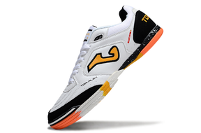 Chuteira Futsal Joma Top Flex Rebound IC Branca, Preta e Laranja