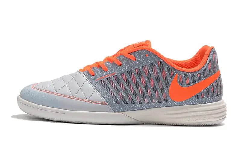 Chuteira Futsal Nike Lunar Gato IC Cinza e Laranja