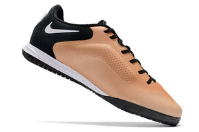Chuteira Futsal Nike Tiempo Legend 9 Elite IC Laranja, ideal para desempenho em quadras.
