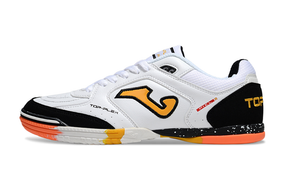 Chuteira Futsal Joma Top Flex Rebound IC Branca, Preta e Laranja