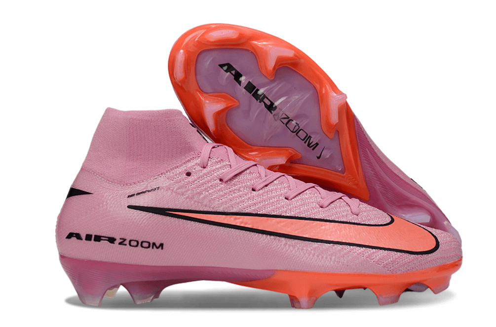 Chuteira Nike Air Zoom Mercurial Superfly 10 Elite FG - Rosa - Pack Scary Good em rosa vibrante e design inovador.
