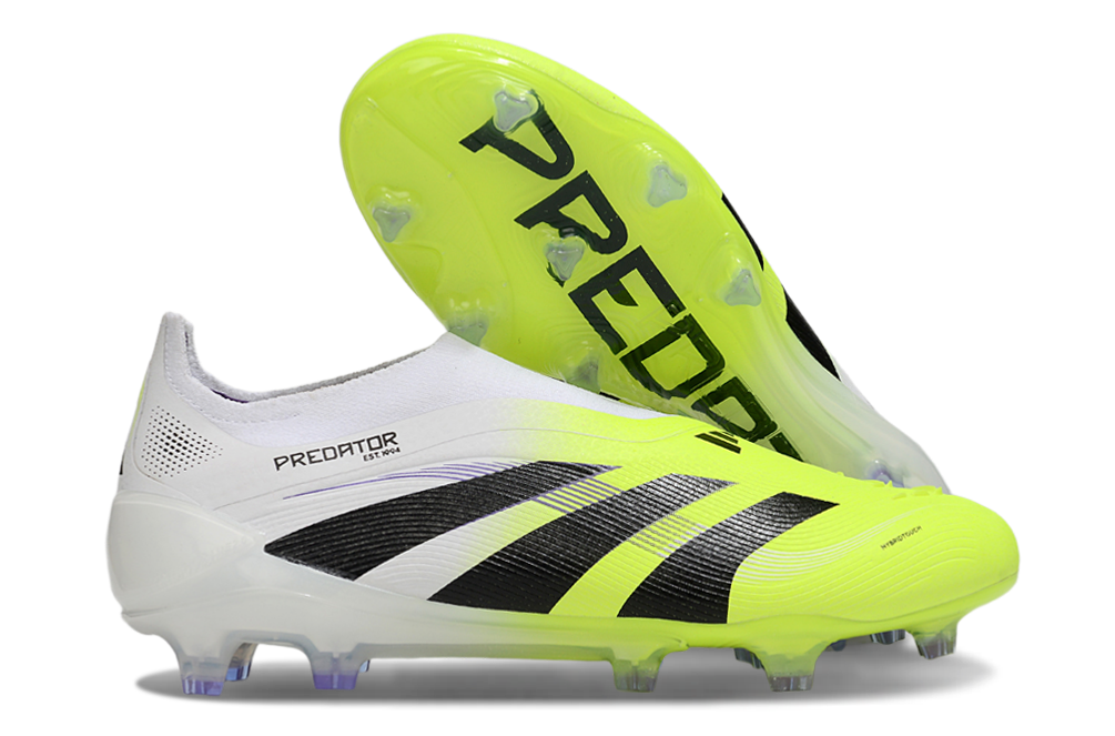 Chuteira Adidas Predator Elite FG - Branca e Amarela