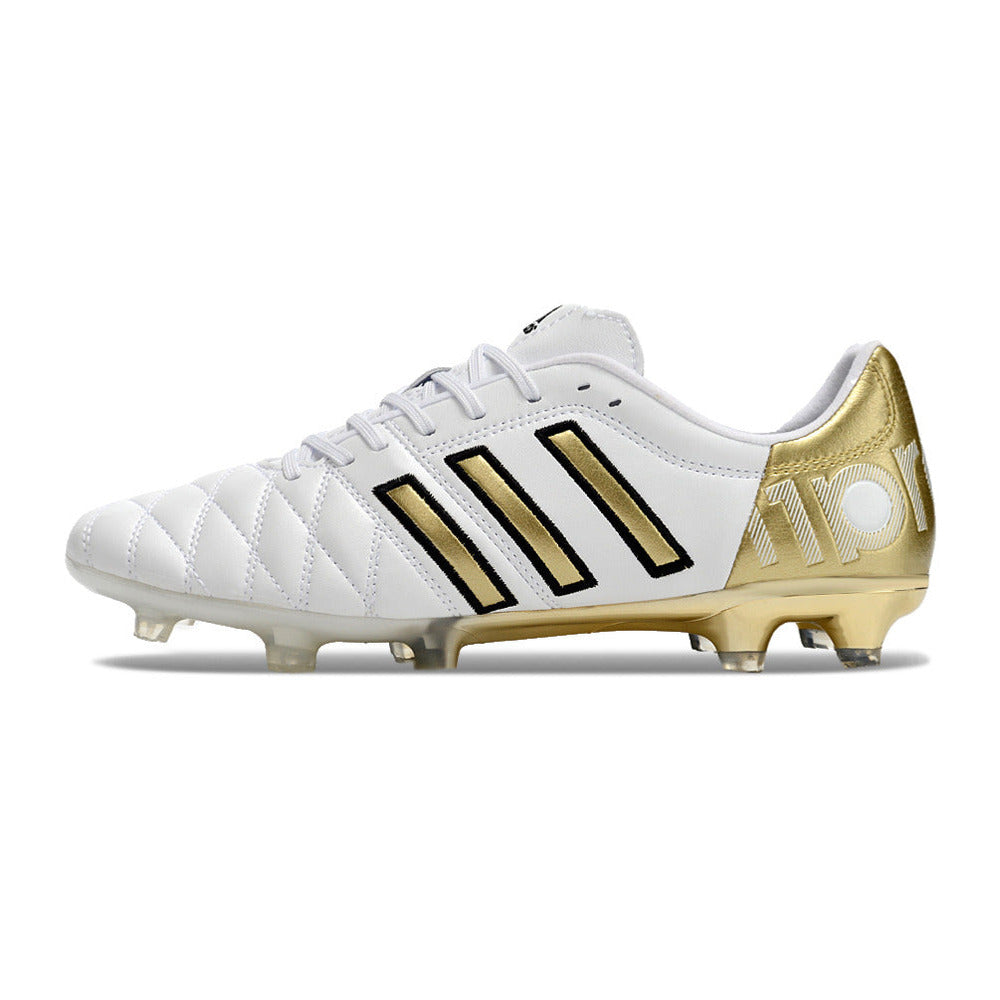 Chuteira Adidas AdiPure 11 Pro FG Branca Dourada