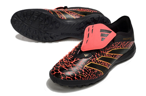 Chuteira Adidas Predator Elite Fold-Over Tongue TF - Preta, Laranja e Dourada
