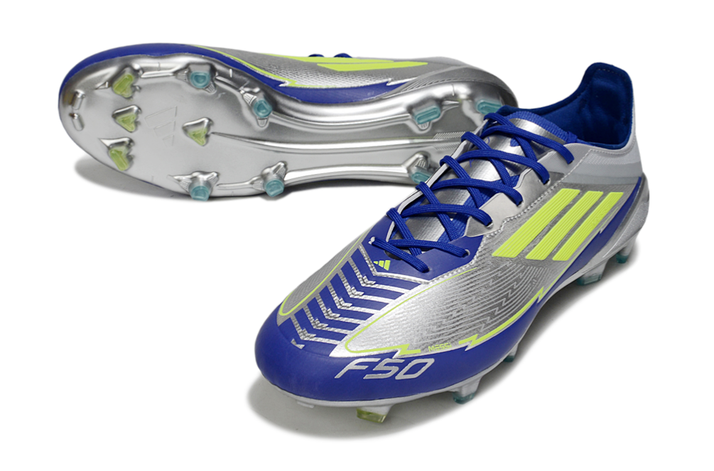 Chuteira Adidas F50 Elite FG - Prata e Azul