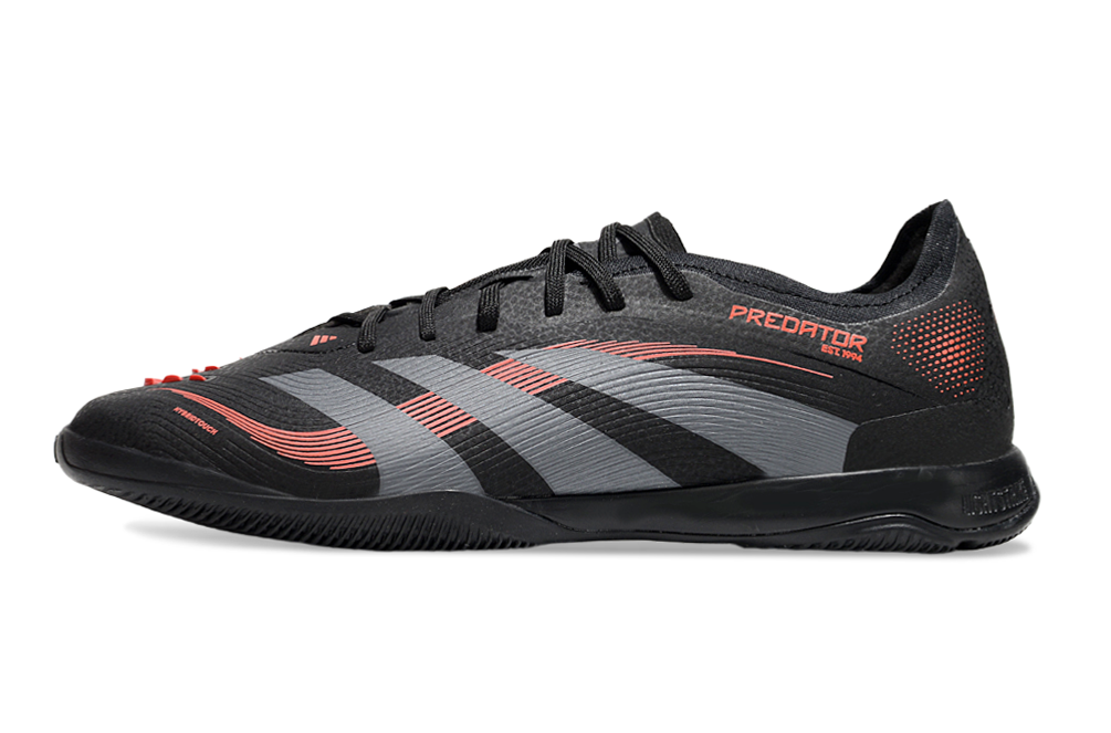 Chuteira Futsal Adidas Predator Elite Fold-Over Tongue IC - Preta, Cinza e Vermelha