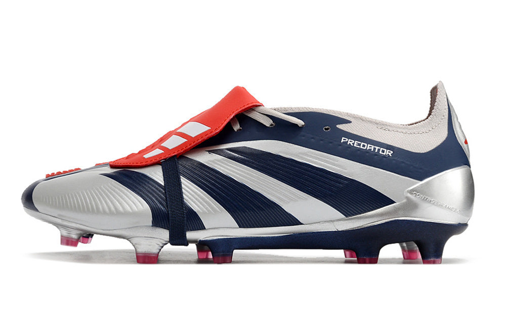 Chuteira Adidas Predator Predstrike FT FG Prata e Azul