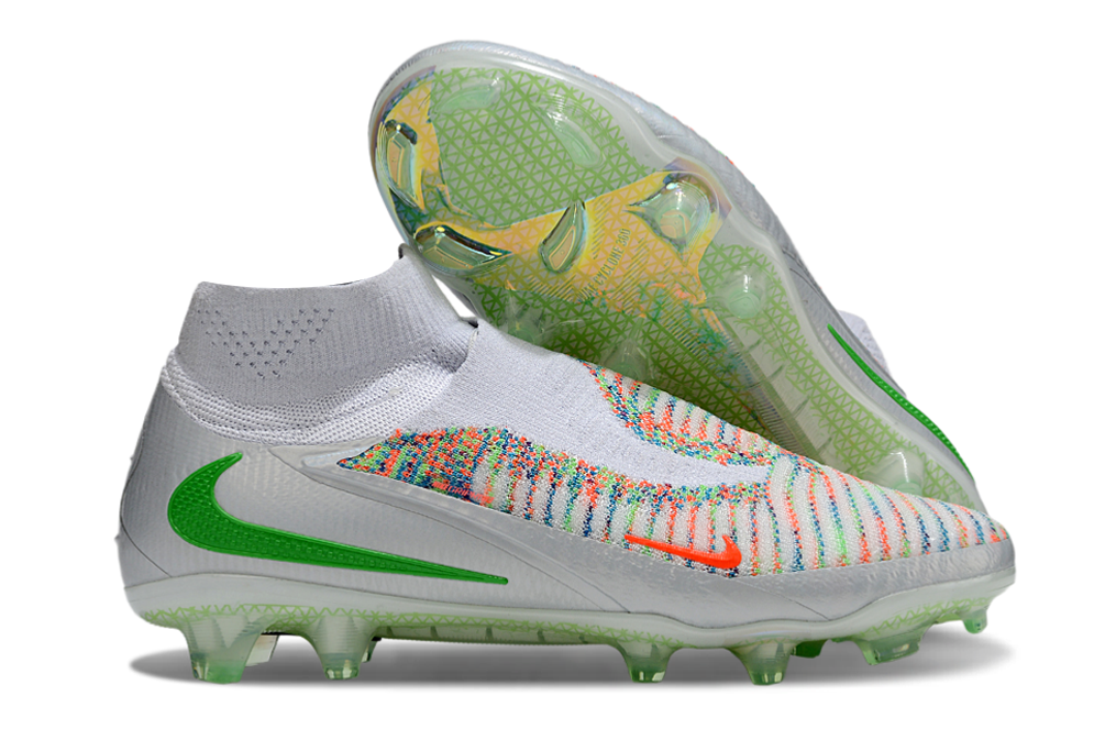 Chuteira Nike Phantom 6 Elite FG Branca e Dourada "EA FC"