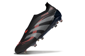 Chuteira Adidas Predator Elite FG Laceless - Preta e Vermelha